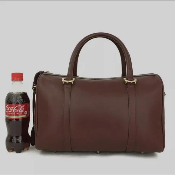 Vintage Must de Cartier 1975 Leather Boston Travel Hand Bag Bordeaux/3AD2295 - Picture 2 of 9
